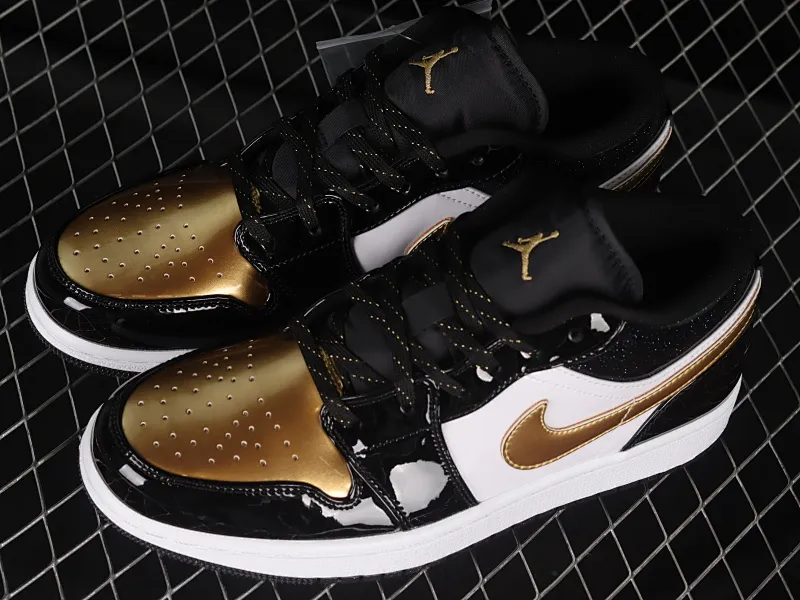 All categories Air Jordan Jordan series basketball shoes Air Jordan 1 Low Air Jordan 1 Low "Gold Toe" AJ1 Joe 1 black gold toe low-top cultural and leisure sports sneakers DR6970-071